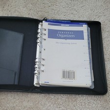 Rolodex R0620 BLK Large Black 6-Ring Organizer Weekly/Monthly Planner