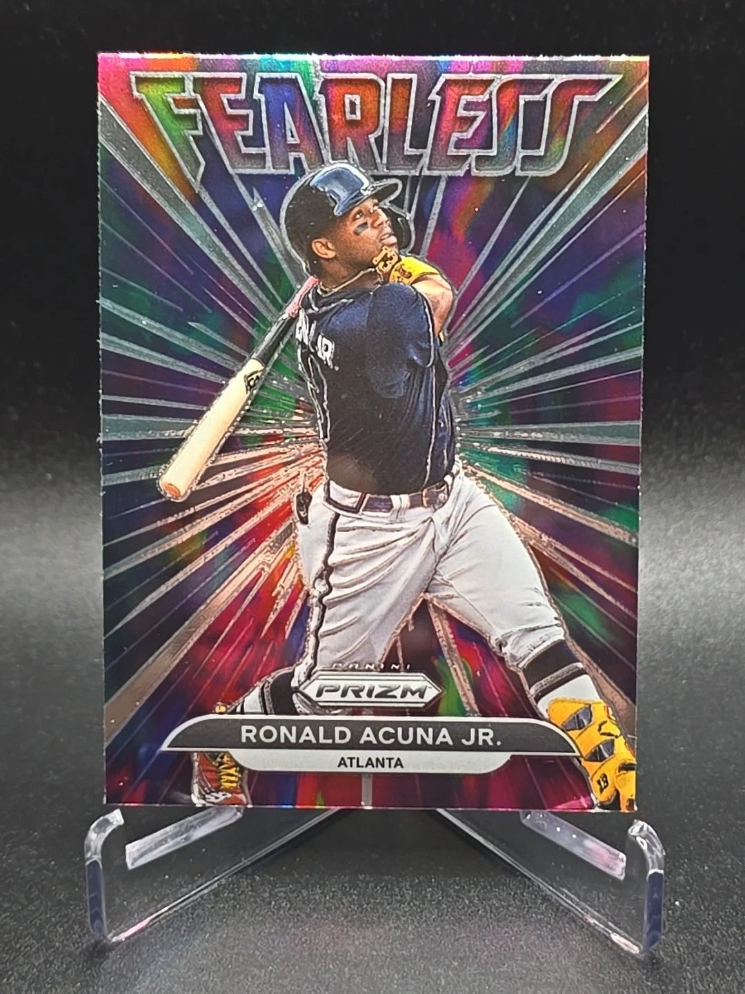 2022 Panini Prizm Ronald Acuna Jr Fearless #FL-4 Atlanta Braves