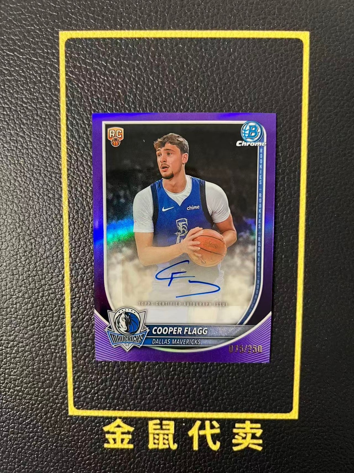 2025-26 Topps Bowman Chrome Cooper Flagg RC Rookie Auto Purple Refractor /250