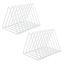 Vinyl Record Holder Storage, 9 Slot Metal Magazine Book Album Display Rack, S...