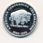 1983 AMERICAN CENTENNIAL CELEBRATION BUFFALO 1 ONE TROY OUNCE 999 SILVER ROUND