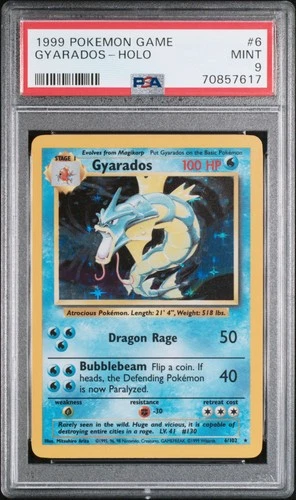 Gyarados Holo 6/102 PSA 9 Game Pokemon Card Game