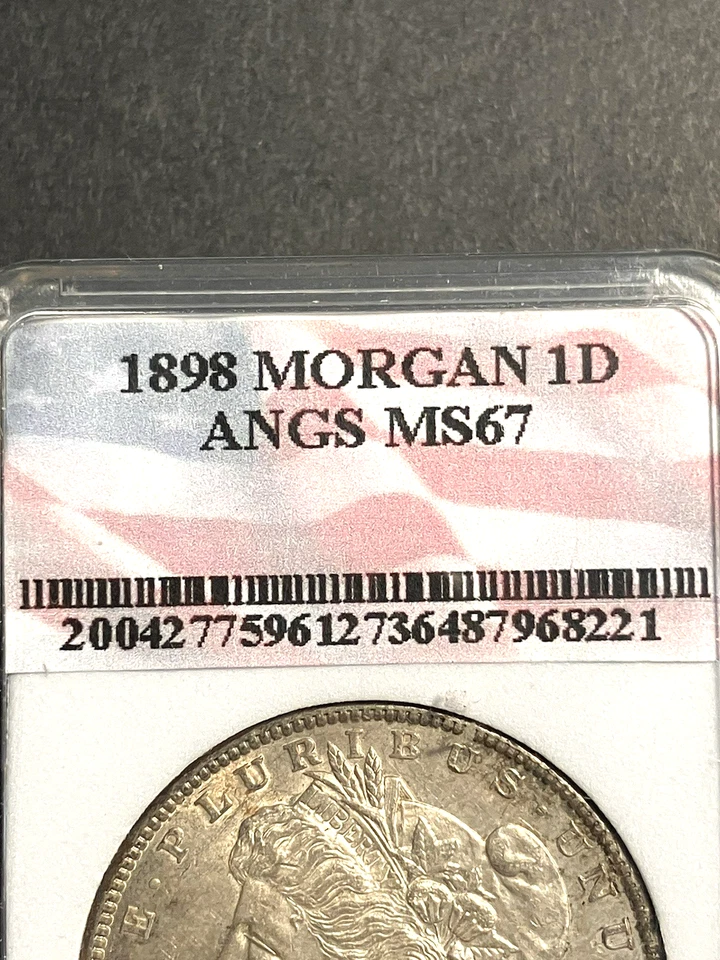 1898, Morgan Silver Dollar, 1$, Certified, Phil Mint, see Photos 4 Graded Info - Image 2 of 4