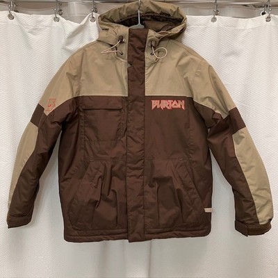 Burton Women's Medium Brown Snowboard Ski Jacket Hooded Quilt Lined Zip Pockets