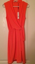 NWT Tahari Petite Holley Dress Color Tangy Melon Small S S/P NEW