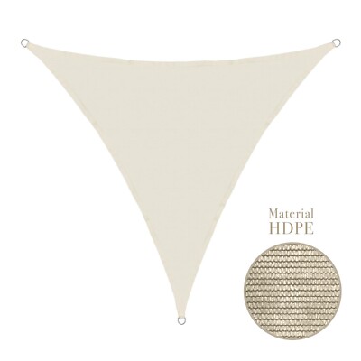 anndora Sonnensegel 6x6x6 m Cream Beige Sonnenschutz Sonnendach UV-Schutz HDPE
