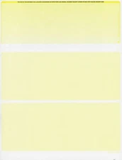 Blank Computer Security Check Paper - Checks on Top (Classic Yellow) Count/500