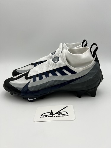 Nike Vapor Edge Pro 360 White Navy Blue Football Shoes Men's Size 8.5 - Picture 3 of 10