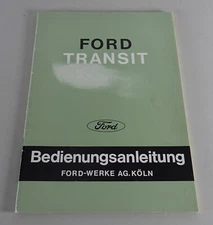Operating Instructions / Manual Ford Transit As Of 09/1966