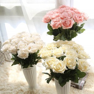 Details About 1pc Rose Fleur Faux Soie Fleurs Feuille Artificielle Maison Parti Mariage Décor