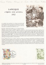 Document Philatélique 1er Jour, LAPICQUE "régates vent arrière", 1989, N°YT2606