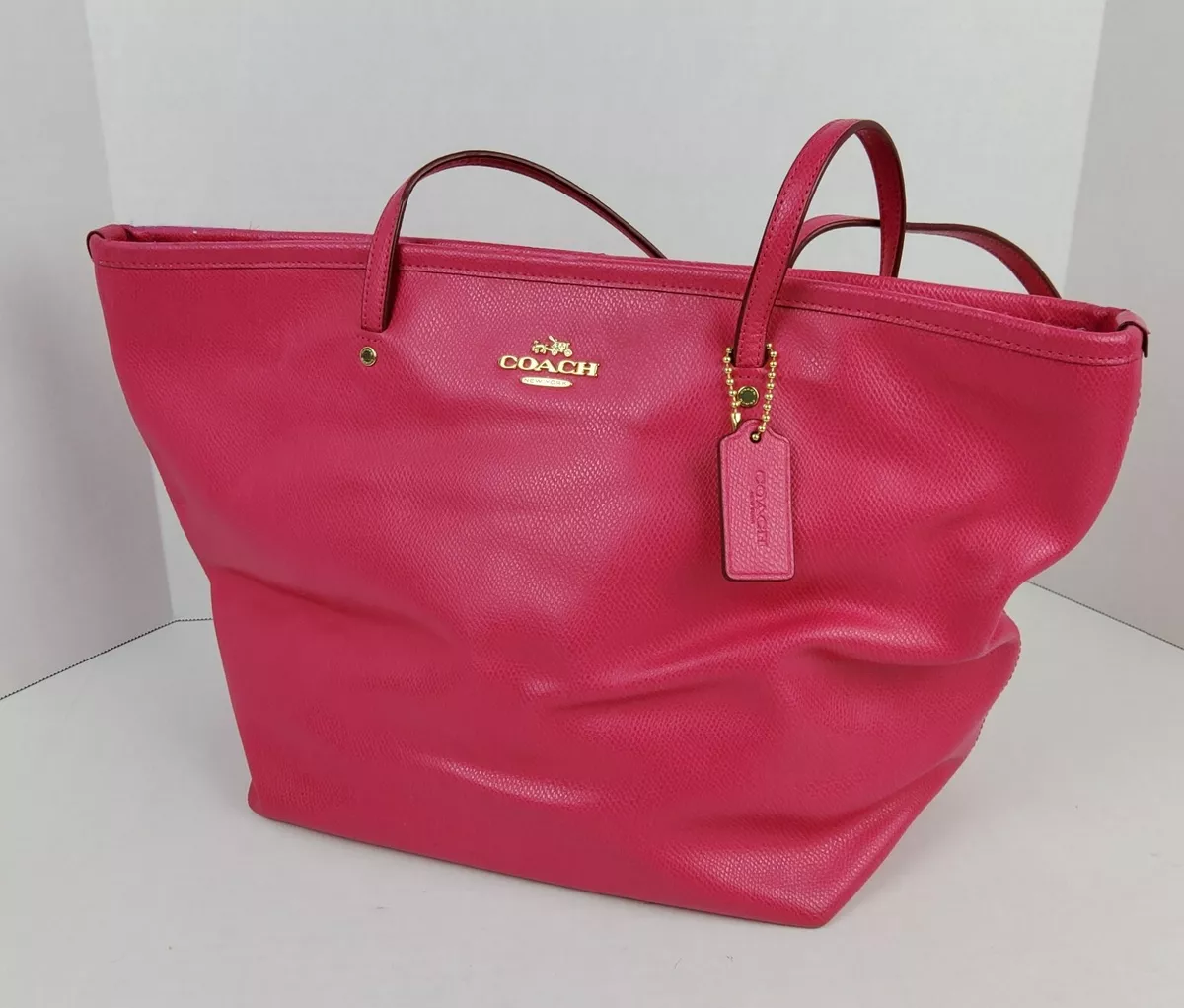 Coach leather large street tote top