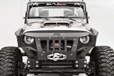Fab Fours Jeep JK Grumper Winch Bumper For 07-17 Jeep Wrangler GR1000-1