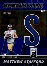 2022 Donruss Elite Football Matthew Stafford Blue Spellbound Letter 