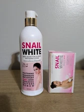 Snail White Snail Secretion Lotion 500ml, Soap With Snail White & Plants Extract