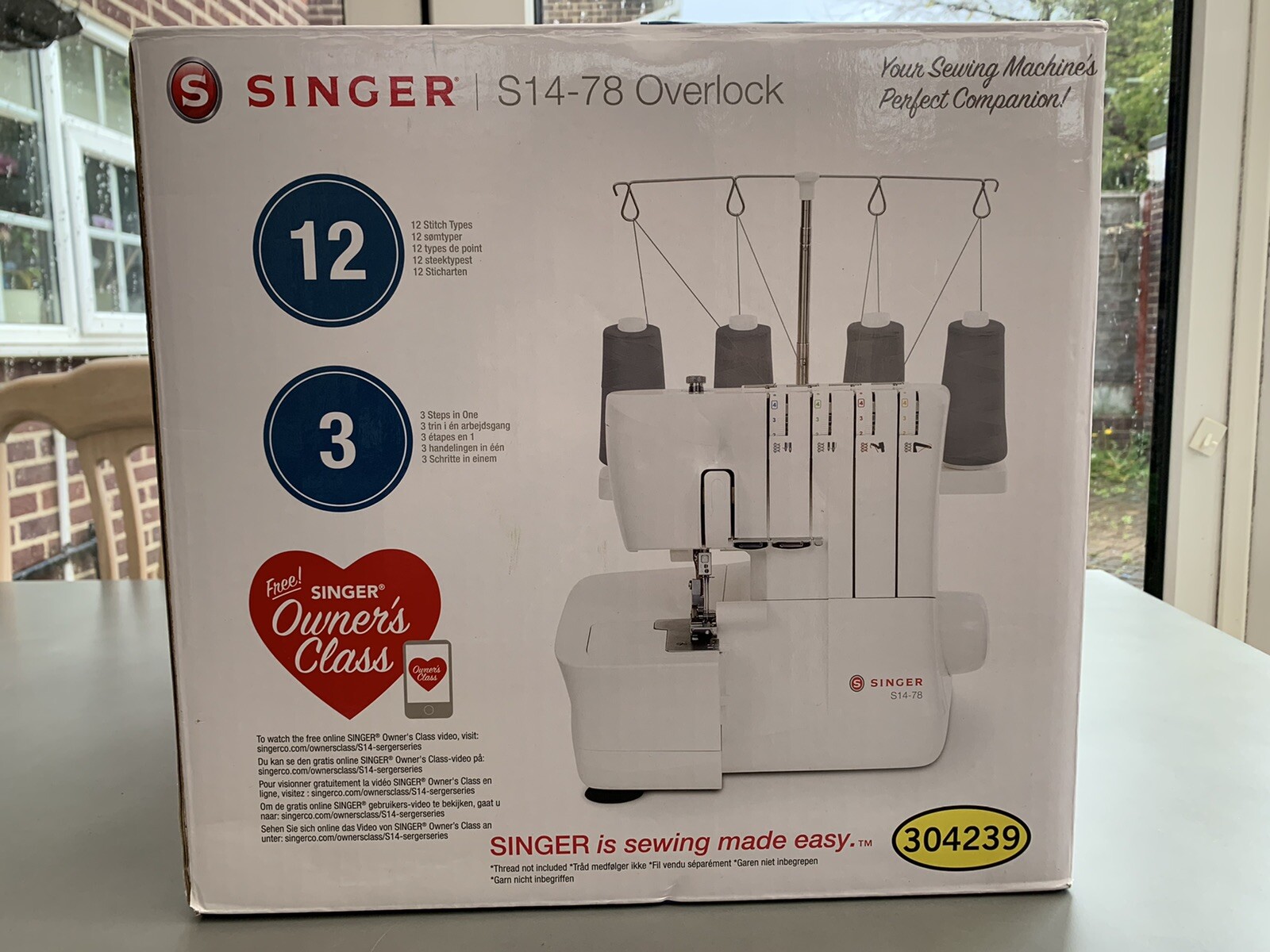 Singer Overlock Electric Sewing Machine S1478 Brand New Overlocker