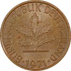Germany - Federal Republic 1971 F 2 Pfennig Magnetic Stuttgart aUNC KM#106a (63) — photo 3