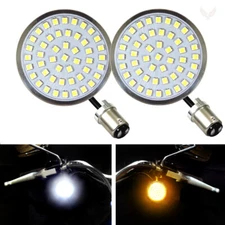 Eagle Lights Value Line Harley Front LED Turn Signals w/ White Running Light DRL