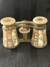 ANTIQUE OPERA BINOCULARS MOTHER OF PEARL SIGNED LEMAITRE PARIS COLLECTIBLE