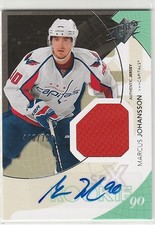 2010-11 SPx #188 Marcus Johansson JSY AU RC 440/799 jersey autograph rookie