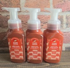 bath and body works island papaya gentle foaming hand soap set of 3