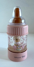 1990 Precious Moments Pink Girl Welcome Baby Decorative Baby Bottle