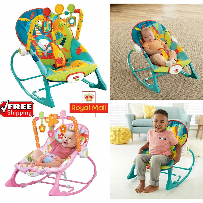 Electric Baby Bouncer Rocker Vibration Chair Portable Musical Cradle Swing  Seat