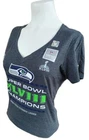 Nike Women's Seattle Seahawks Super Bowl XLVIII Champions Gray Slim Fit Shirt
