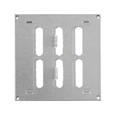 Lüftungsgitter silber verzinkt Stahl 150 mm x 150 mm mit verstellbarem Rolladen