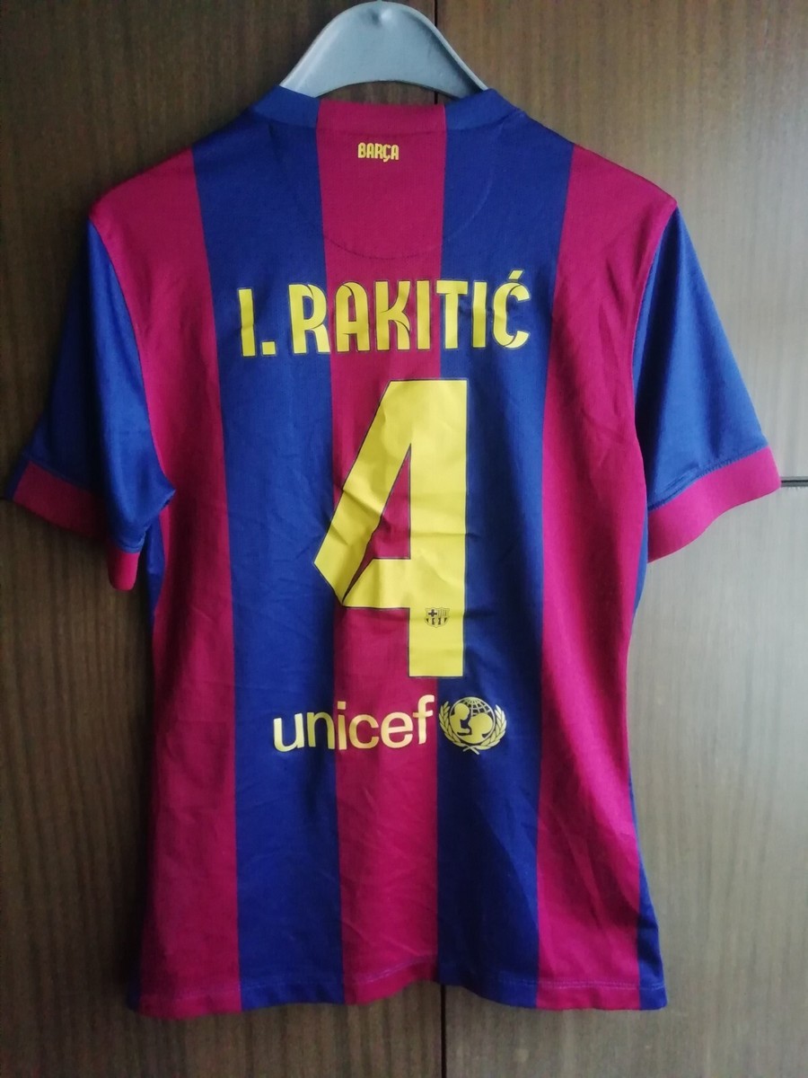 Barcelona Rakitic Player Issue Home 2014 2015 Nike Shirt