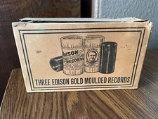 Edison Cylinder Record Container For Three Cylinders and Their Boxes - RARE