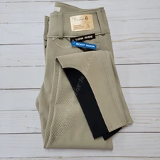 Tailored Sportsman Girls Med Weight Technical Breeches with Silicone Patch - TAN