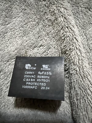 CBB61 250V 4/5/6/8/10/15/20/25/40 UF  Fan Motor RUN Capacitor  2 PINS