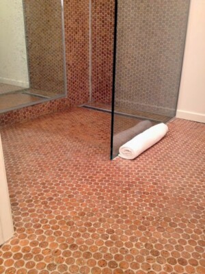 Kork Mosaik 60 x 30cm Stärke 6mm massiv Korkboden Dusche u. Outdoor 2. Wahl cork