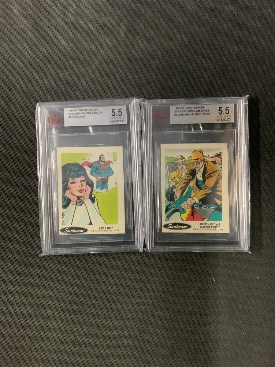 1978 DC Super Heroes Stickers SunBeam Backs 30 Card Set BVG Avg