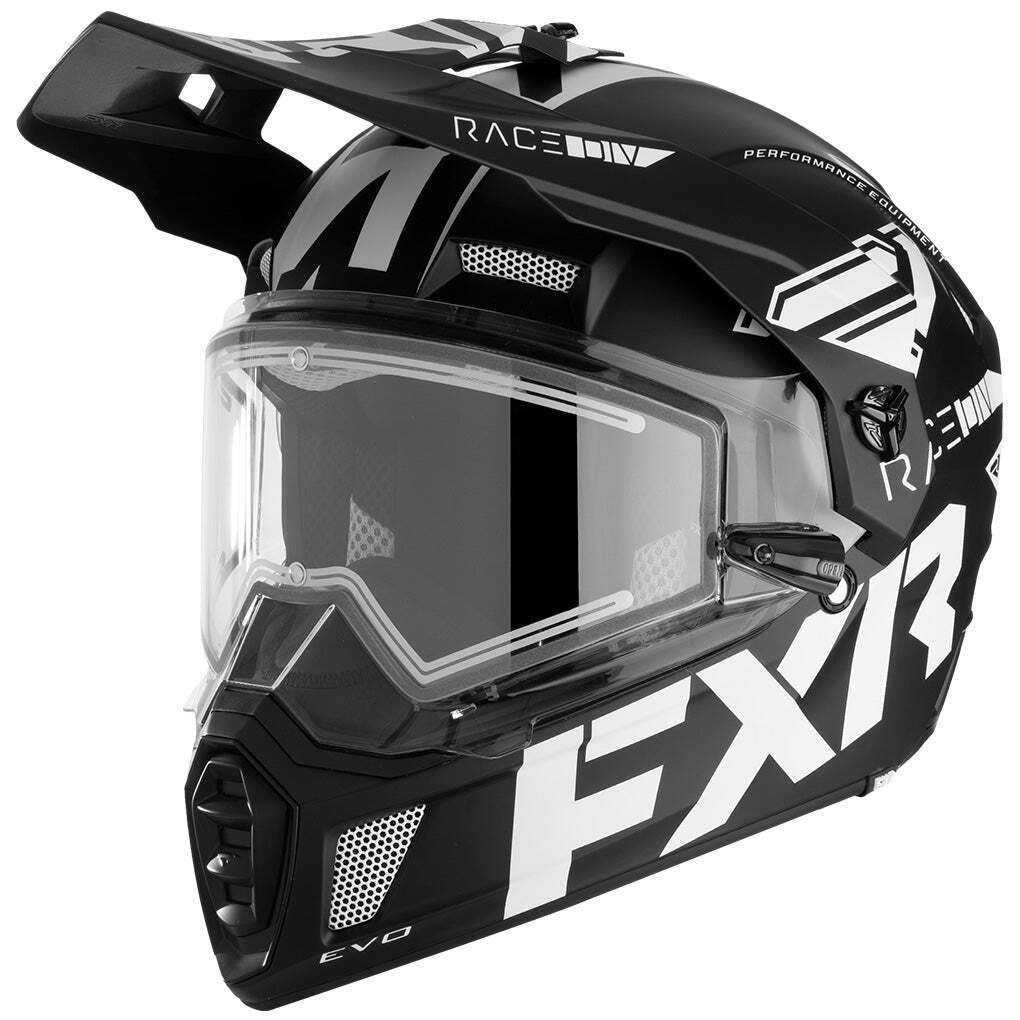 FXR Clutch X Evo Snowmobile Helmet w/ Electric Shield - White | eBay