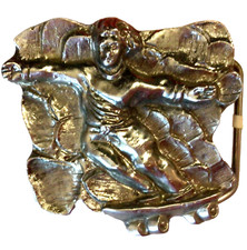 VINTAGE SKATEBOARDING BELT BUCKLE RARE INSTYLE 1978 SKATEBOARDERS