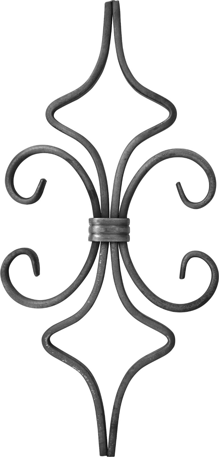 Rondelle Inox Rosetta In Ferro Battuto Per Recinzioni - Acciaio, Dimensioni 12x6 Mm, Altezza 25 Cm Rosetta STAHLCO - Foto 2