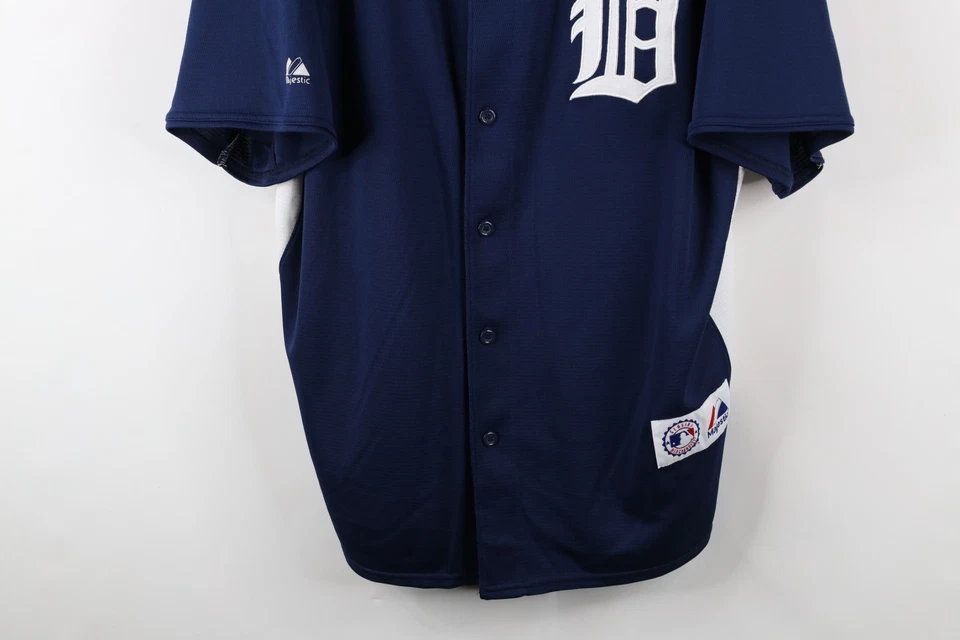 Camiseta deportiva de béisbol vintage Majestic para hombre 2XL Brandon Inge Detroit Tigers azul #15 Foto 3 de 4
