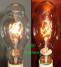 2 STEAMPUNK LIGHT BULB S - AUTHENTIC VINTAGE INDUSTRIALS! NOS COOL FILAMENTS 
