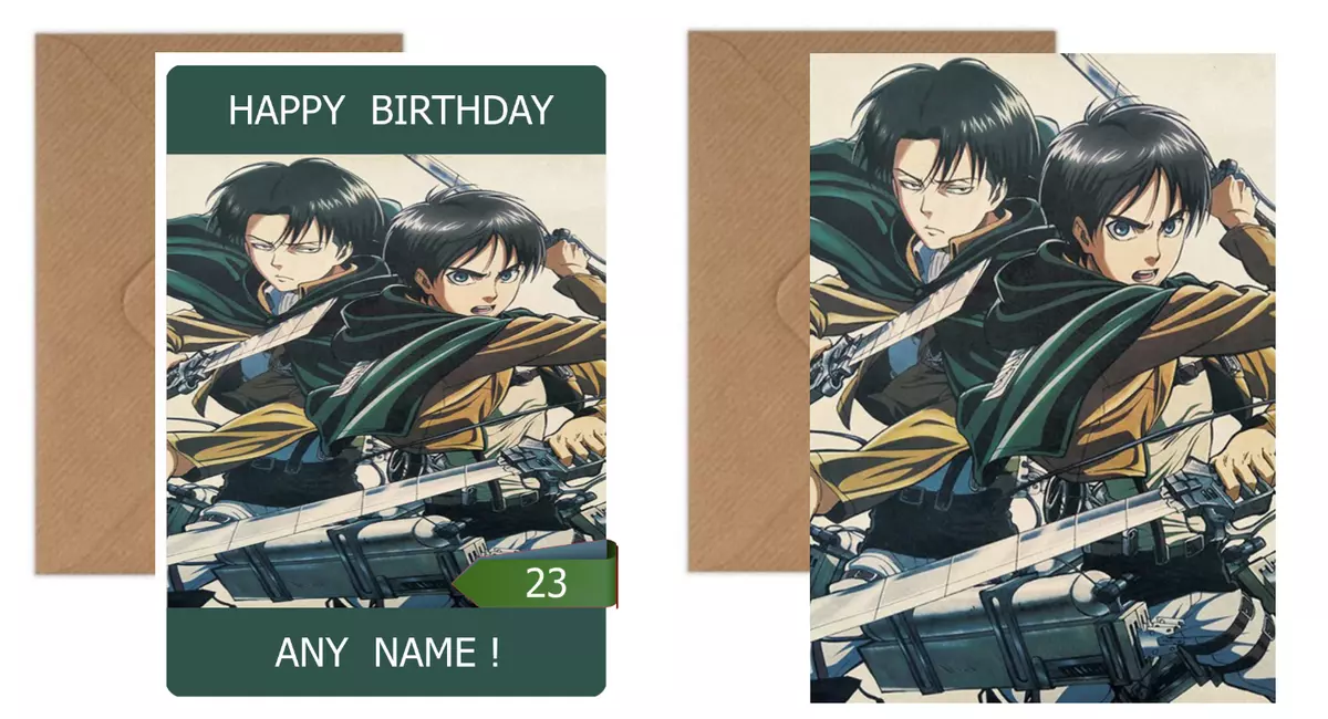 Attack of the Titans Anime Personalised Birthday Card-Photo Print or Poster