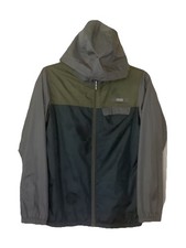 Columbia Rain Fleece Lined Hoodie Jacket Youth Kids unisex Sz L 14-16 green