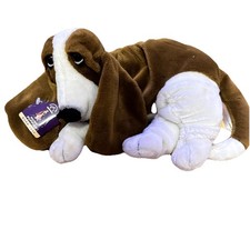Applause Hush Puppies Basset Hound Plush Floppy Lying Puppy Dog Bean Stuffed 11  