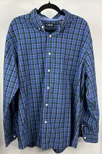 Chaps Easy Care Plaid Button Down Shirt Men  s Size 2XL