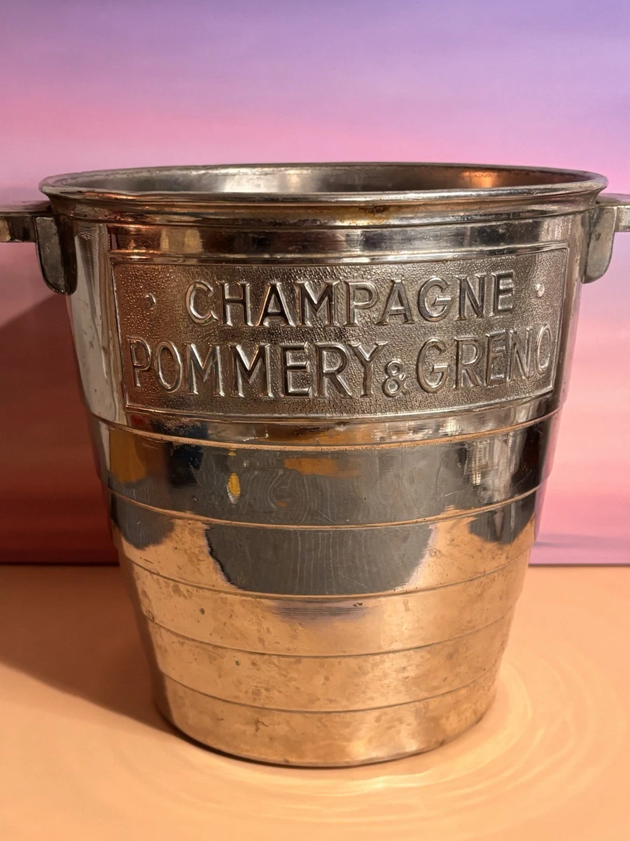 Seau à Champagne Ancien - Métal Argenté - PLM Ancien Hôtel - Déco Vintage
