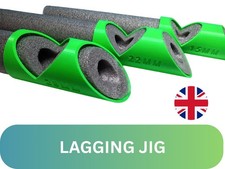 3 x Pipe Insulation Cutting Jig 15mm, 22mm, 28mm, Lagging Tool Template Green