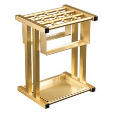 GLARO 1690BE Umbrella Stand, 12 Umbrellas, Finish: Satin Brass