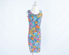 Vintage Versus Gianni Versace Floral Print Sleeveless Dress Size 26/40 Small