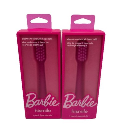 2 x HISMILE BARBIE DUNKELROSA ERSATZKOPF ELEKTRISCHE ZAHNBÜRSTE NACHFÜLLER