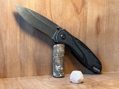 KERSHAW BLUR 1670BW Black Wash Plain Blade Ken Onion Speedsafe USA EXCELLENT!
